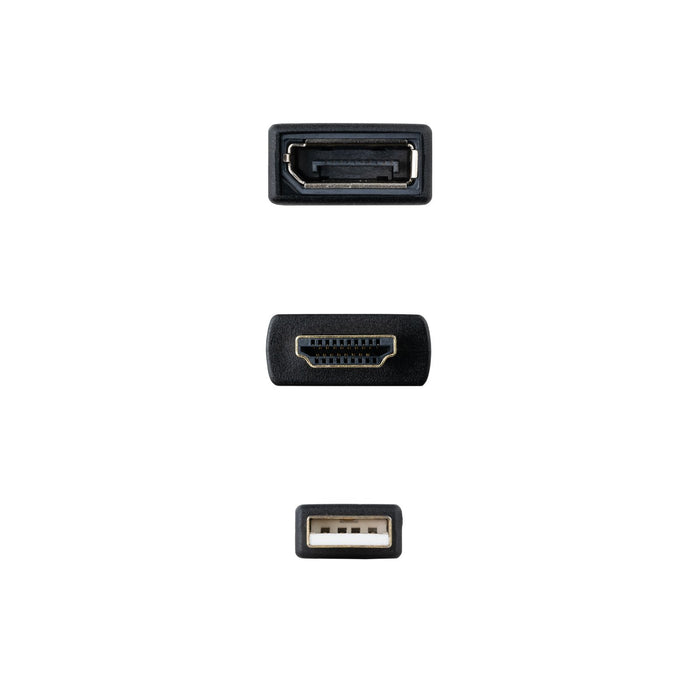 EAN 8433281012844 - Nanocable 10.16.0205 adaptador de cable de vídeo 0,2 m HDMI + USB Type-A imagen 3