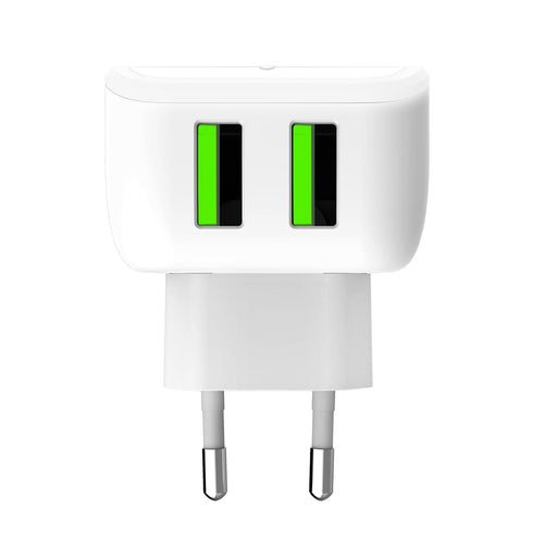EAN 8021735756538 - Celly TC2USBLEDWH cargador de dispositivo móvil Universal Blanco Corriente alterna Interior imagen 1