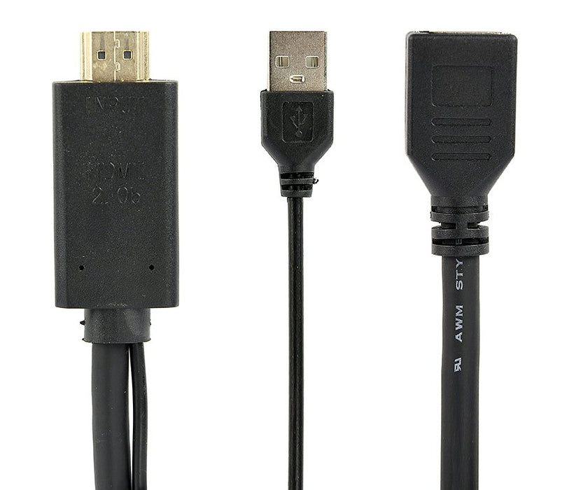 EAN 8716309121484 - Gembird A-HDMIM-DPF-01 adaptador de cable de vídeo 0,1 m HDMI tipo A (Estándar) DisplayPort + USB Type-A  imagen 1