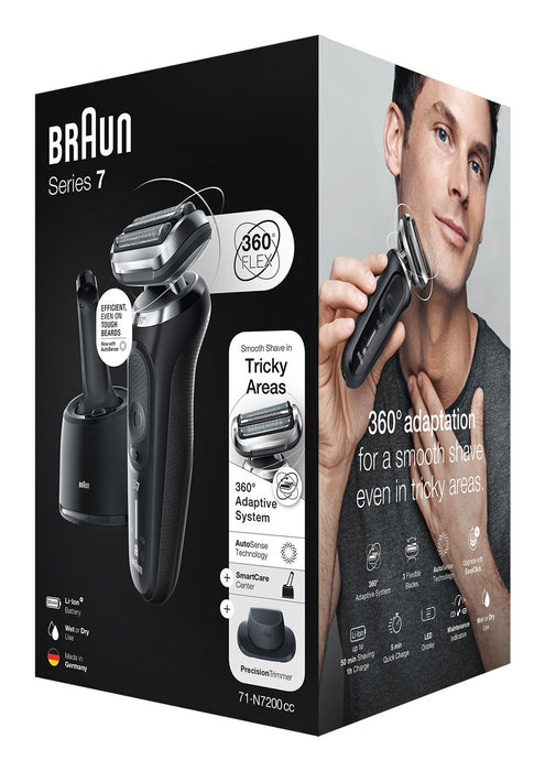 EAN 4210201433842 - Braun Series 7 71-N7200cc Máquina de afeitar de láminas Recortadora Negro imagen 2