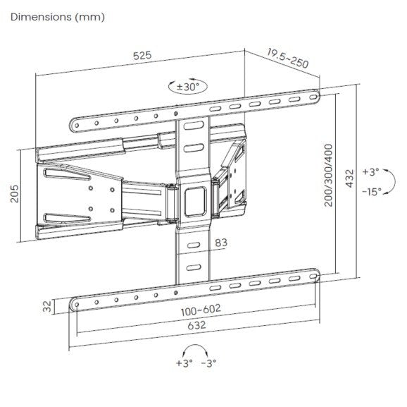 EAN 4015867237649 - Equip 650344 soporte para TV 2,29 m (90") Negro imagen 5