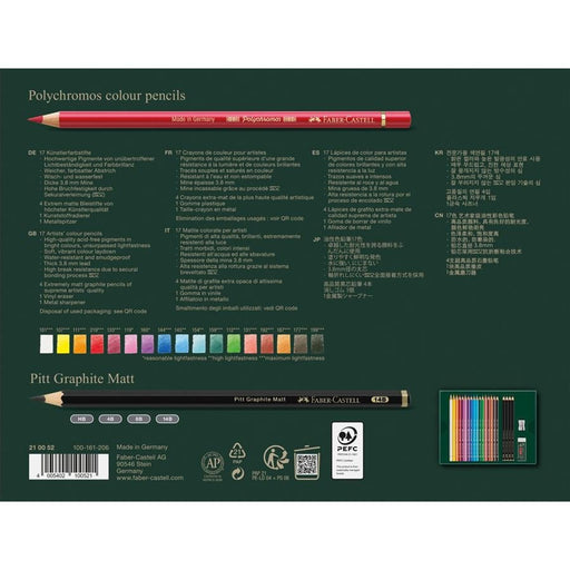 EAN 4005402100521 - Faber-Castell Polychromos & Pitt Graphite Matt Set Multicolor 21 pieza(s) imagen 2