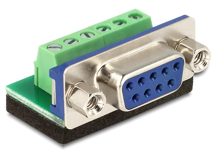 EAN 4043619654987 - DeLOCK 65498 cambiador de género para cable Sub-D 9p 6p Negro, Azul, Verde, Plata imagen 1