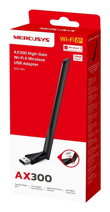 EAN 6957939003395 - Mercusys MA14H adaptador y tarjeta de red WLAN 287 Mbit/s imagen 4