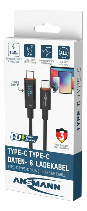 EAN 4013674195916 - Ansmann 1700-0171 cable USB USB 2.0 2 m USB C 0,48 Gbit/s 140 W Antracita imagen 9
