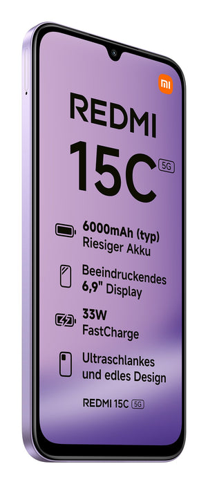 EAN 6932554458485 - Xiaomi Redmi 15C 17,5 cm (6.9") 5G USB Tipo C 4 GB 128 GB 6000 mAh Púrpura imagen 3
