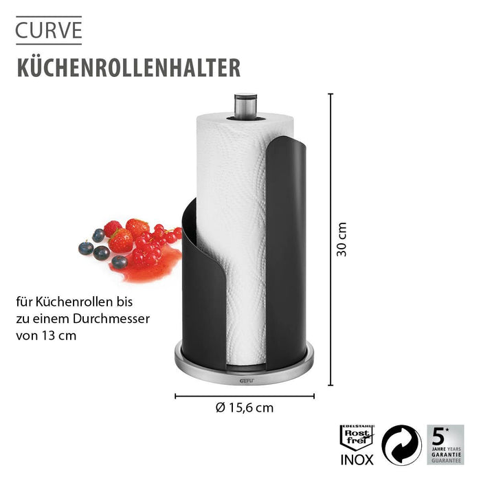 EAN 4006664157032 - GEFU CURVE Soporte para toallas de papel de sobremesa Acero inoxidable Negro, Acero inoxidable imagen 3