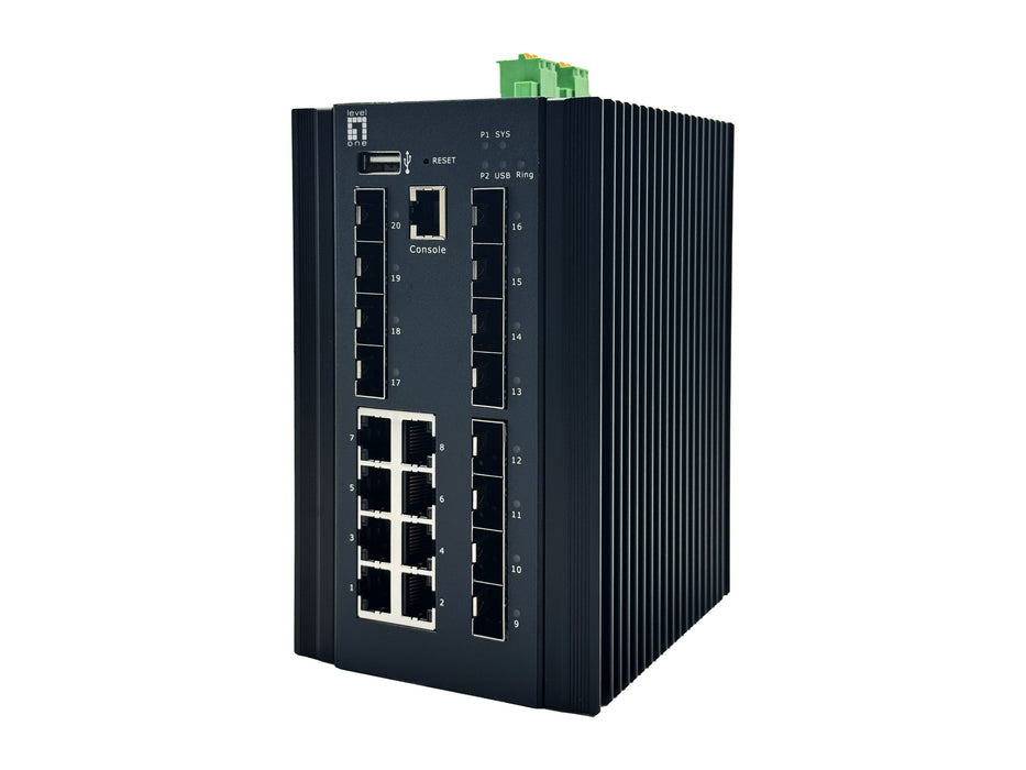 EAN 4015867239285 - LevelOne IGX-2072 switch Gestionado L2+ Gigabit Ethernet (10/100/1000) Negro imagen 1