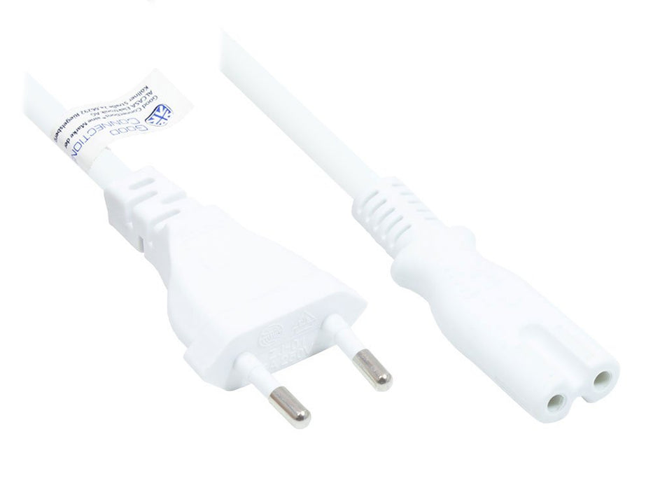 EAN 4014619169108 - Alcasa P0370-W025 cable de transmisión Blanco 2,5 m Enchufe tipo C C7 acoplador imagen 1