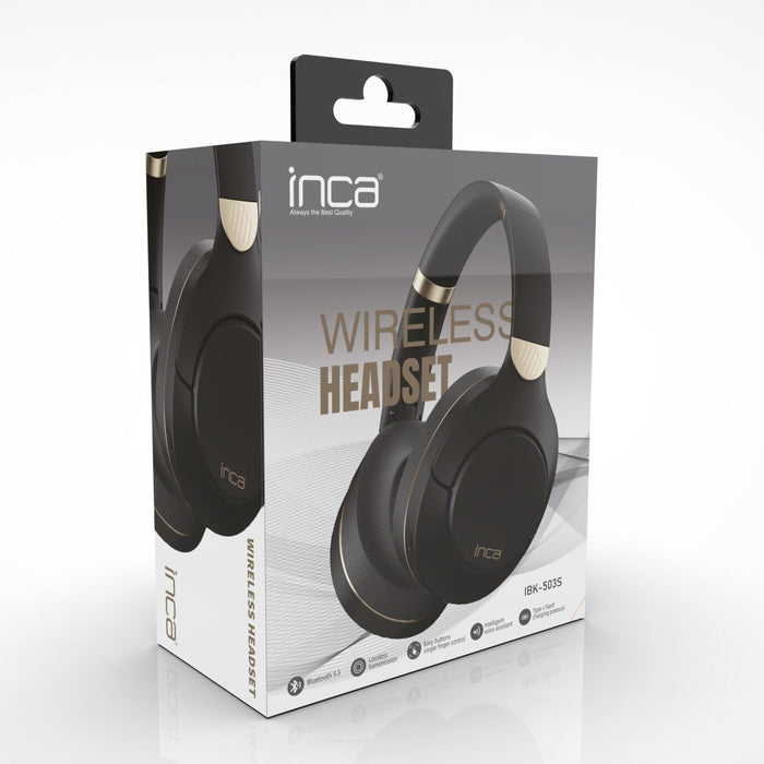EAN 8681949015182 - Inca IBK-503S auricular y casco Auriculares Inalámbrico Diadema Llamadas/Música USB Tipo C Bluetooth Negr imagen 3