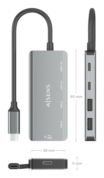 EAN 8435739903353 - AISENS A109-0946 base para portátil y replicador de puertos Alámbrico USB 3.2 Gen 1 (3.1 Gen 1) Type-C imagen 4