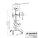 EAN 8716309128995 - Gembird Aluminum TV floor stand with caster wheels, 37\" - 70\", baltas | imagen 10