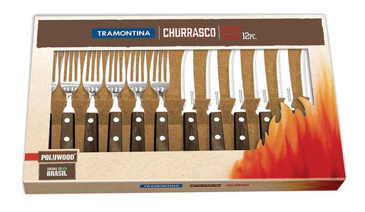 EAN 7891112108653 - Tramontina Churrasco 21199-903 juego de cubertería 12 pieza(s) Marrón, Acero inoxidable imagen 1