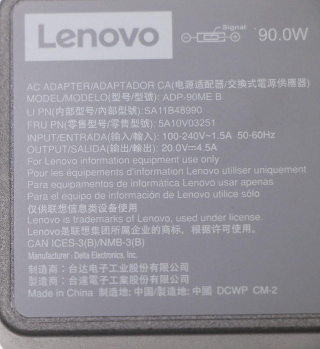 EAN 5704174587439 - Lenovo 5A10V03251 adaptador e inversor de corriente Interior 90 W Negro imagen 8