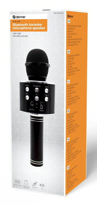 EAN 5706751051647 - Denver KMS-20BMK2 micrófono Negro Micrófono para karaoke imagen 7