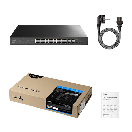 EAN 6971690794996 - Cudy 26-Port Gigabit Easy-Managed Switch with 2 Combo Ports, GS1028ES2 1.0 Gestionado L2 Gigabit Ethernet imagen 2