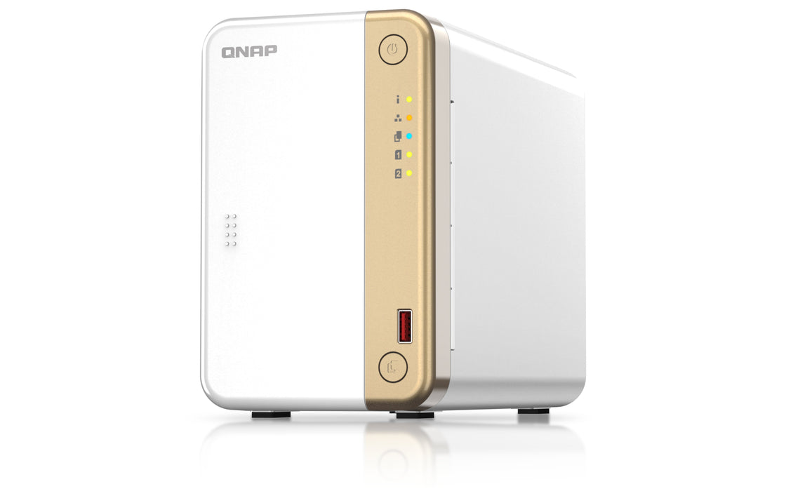 EAN 4711103082294 - QNAP TS-262 NAS Torre Intel® Celeron® N4505 4 GB 0 TB QNAP QTS Oro, Blanco imagen 2