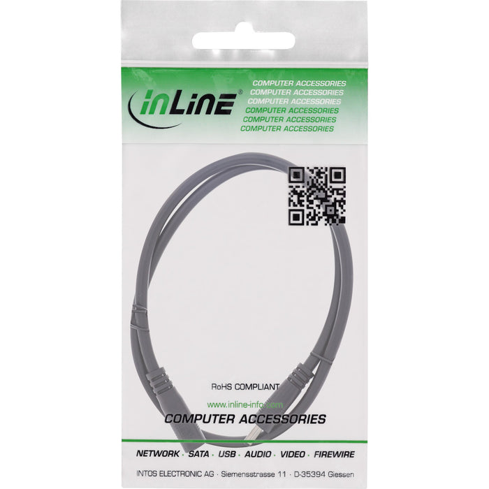 EAN 4043718309153 - InLine 26955I cable de transmisión Negro 0,5 m 3.5 x 1.35 mm imagen 2