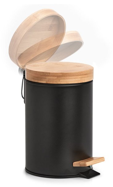 EAN 4003368189109 - Zeller Present 18910 papelera 3 L Alrededor Bamboo, Plancha Negro, Madera imagen 7