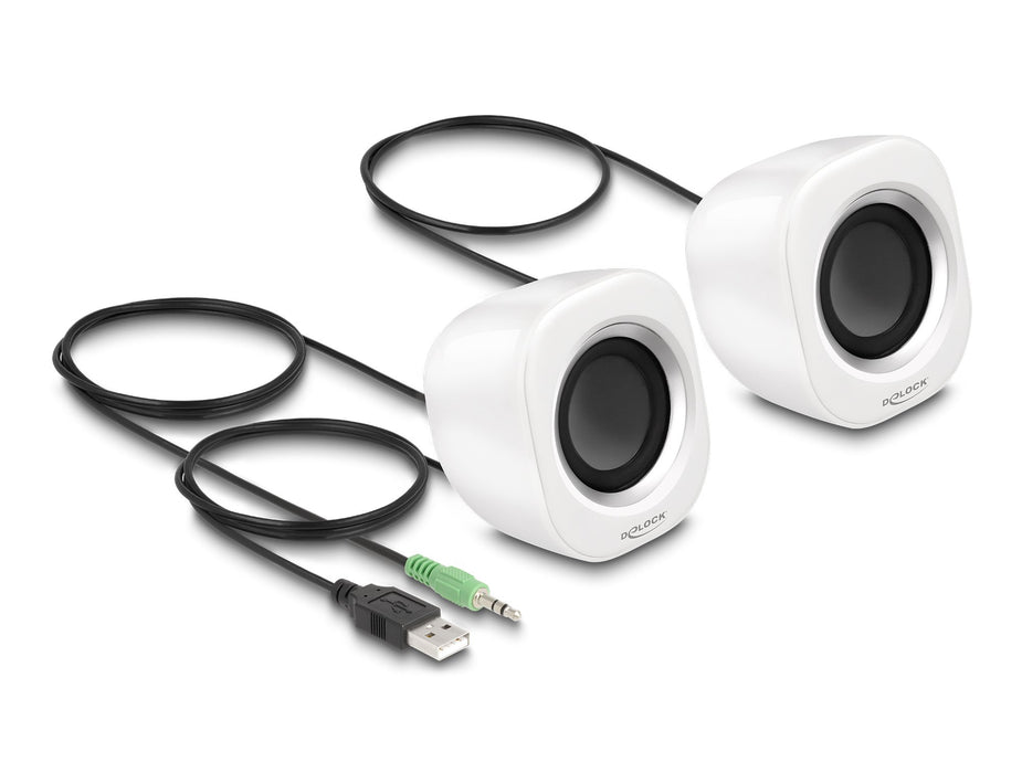 EAN 4043619270088 - DeLOCK 27008 altavoz Plata, Blanco Alámbrico 2 W imagen 2