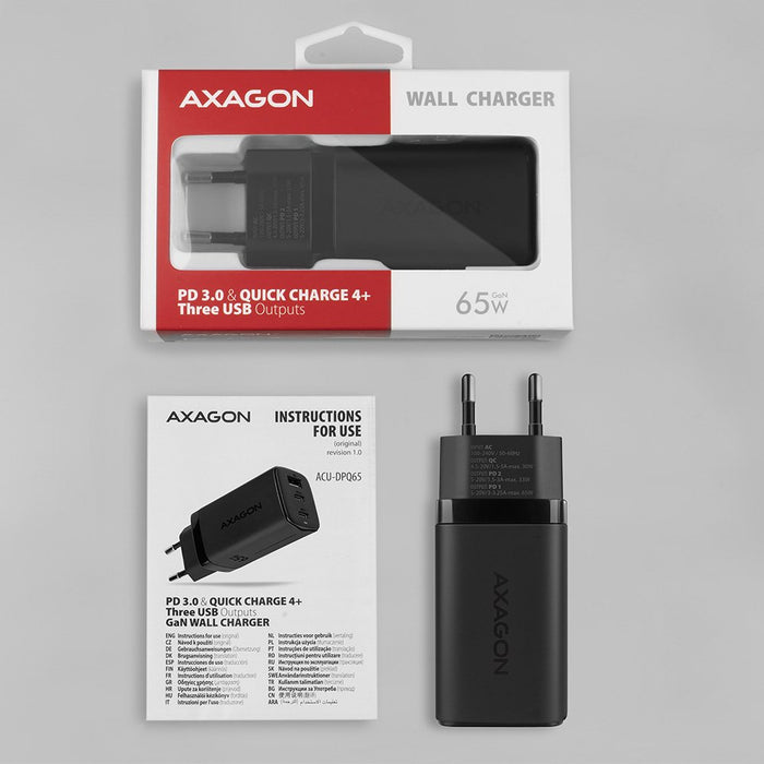 EAN 8595247906113 - Axagon ACU-DPQ65 cargador de dispositivo móvil Teléfono móvil, Netbook, Portátil, Smartphone, Reloj intel imagen 10