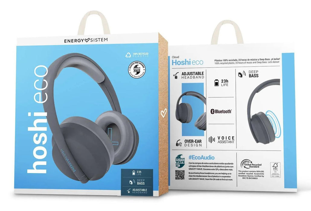 EAN 8432426457564 - Energy Sistem Hoshi Eco Auriculares Inalámbrico Diadema Llamadas/Música USB Tipo C Bluetooth Gris imagen 6