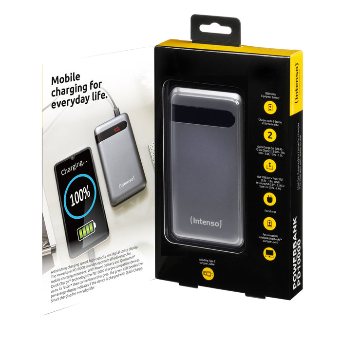 EAN 4034303026814 - Intenso PD10000 Polímero de litio 10000 mAh Antracita imagen 3