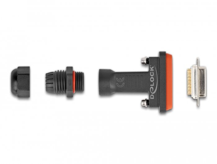 EAN 4043619878079 - DeLOCK 87807 conector D-Sub 15 pin/15 soldering pin Negro, Naranja imagen 3
