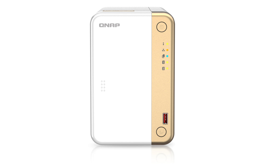 EAN 4711103082294 - QNAP TS-262 NAS Torre Intel® Celeron® N4505 4 GB 0 TB QNAP QTS Oro, Blanco imagen 1