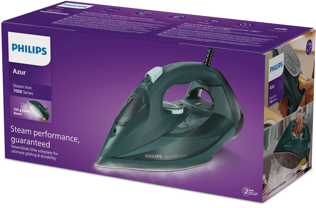 EAN 8720389015809 - Philips 7000 series DST7050/70 plancha Plancha a vapor Suela SteamGlide Elite 2800 W Verde imagen 4