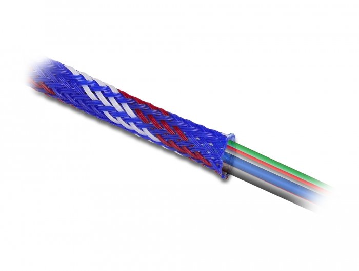 EAN 4043619207466 - DeLOCK 20746 pasacables Azul, Rojo, Blanco imagen 3
