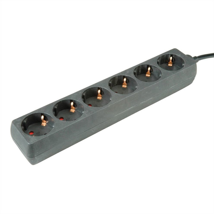 EAN 7630049612211 - ROLINE 19.07.1073 base múltiple 3 m 6 salidas AC Interior Negro imagen 3