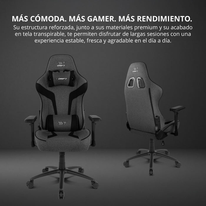 EAN 8436587976605 - DRIFT DR90XXL silla para videojuegos Silla para videojuegos de PC Asiento acolchado Gris, Negro imagen 22