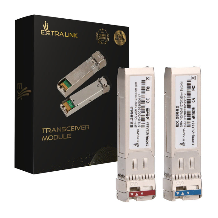 EAN 5907207228662 - Extralink SFP+ 10G WDM 1270/1330NM SM 2KM red modulo transceptor imagen 1