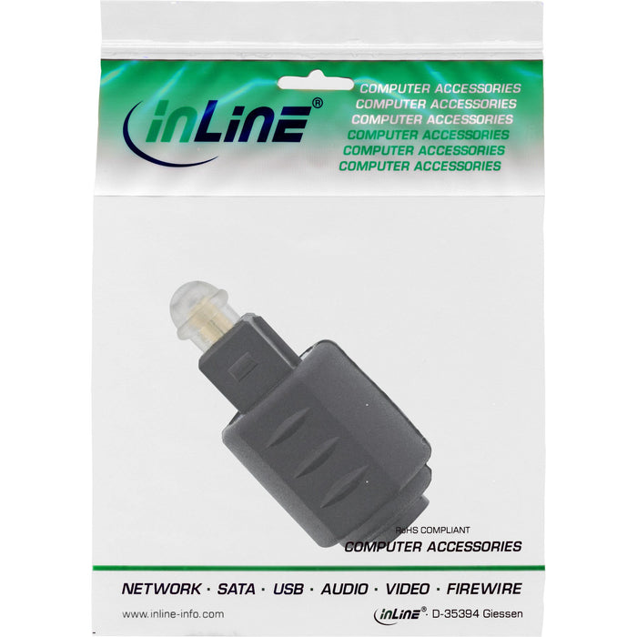EAN 4043718055432 - InLine 89907 cambiador de género para cable 3.5mm jack female Toslink Negro imagen 3