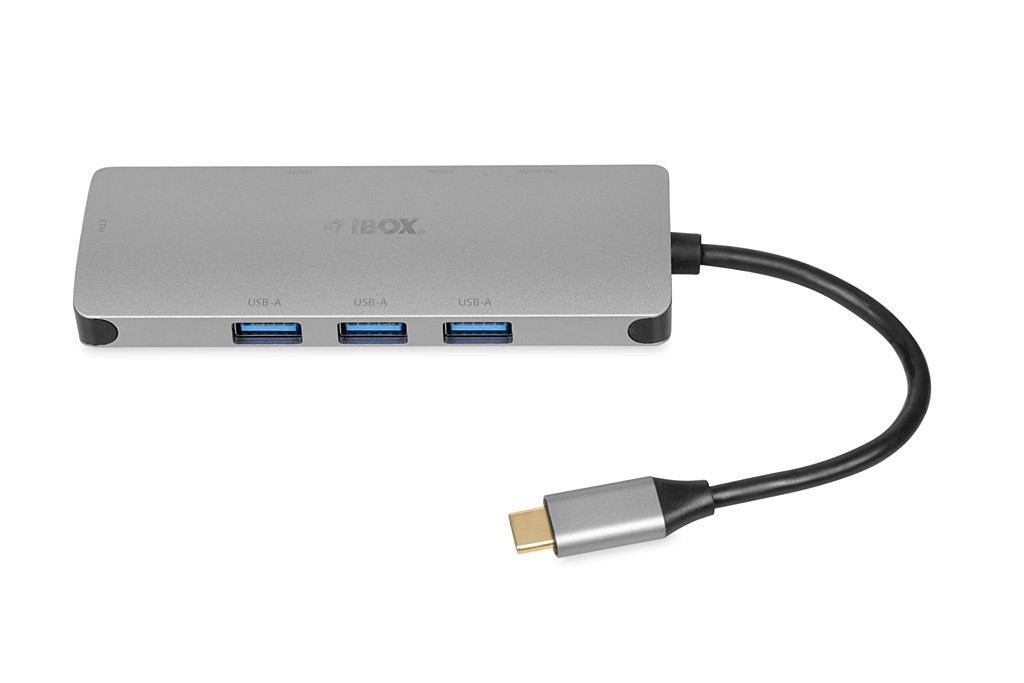 EAN 5903968680800 - iBox IUH3RJ4K hub de interfaz USB Tipo C 5000 Mbit/s Plata imagen 3