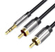 EAN 6922794734357 - Vention BCFBG cable de audio 1,5 m 3,5mm 2 x RCA Aluminio, Negro imagen 1