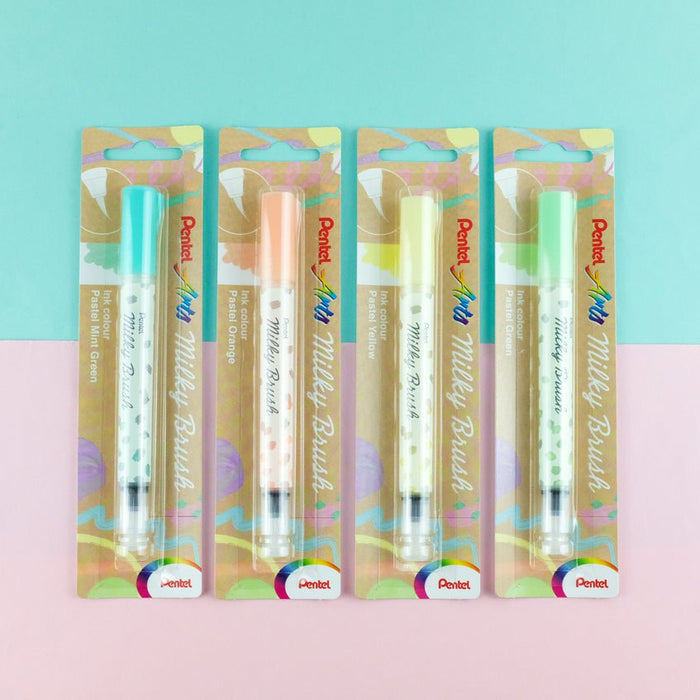 EAN 884851061355 - Pentel Milky marcador 1 pieza(s) Punta de pincel Azul imagen 2