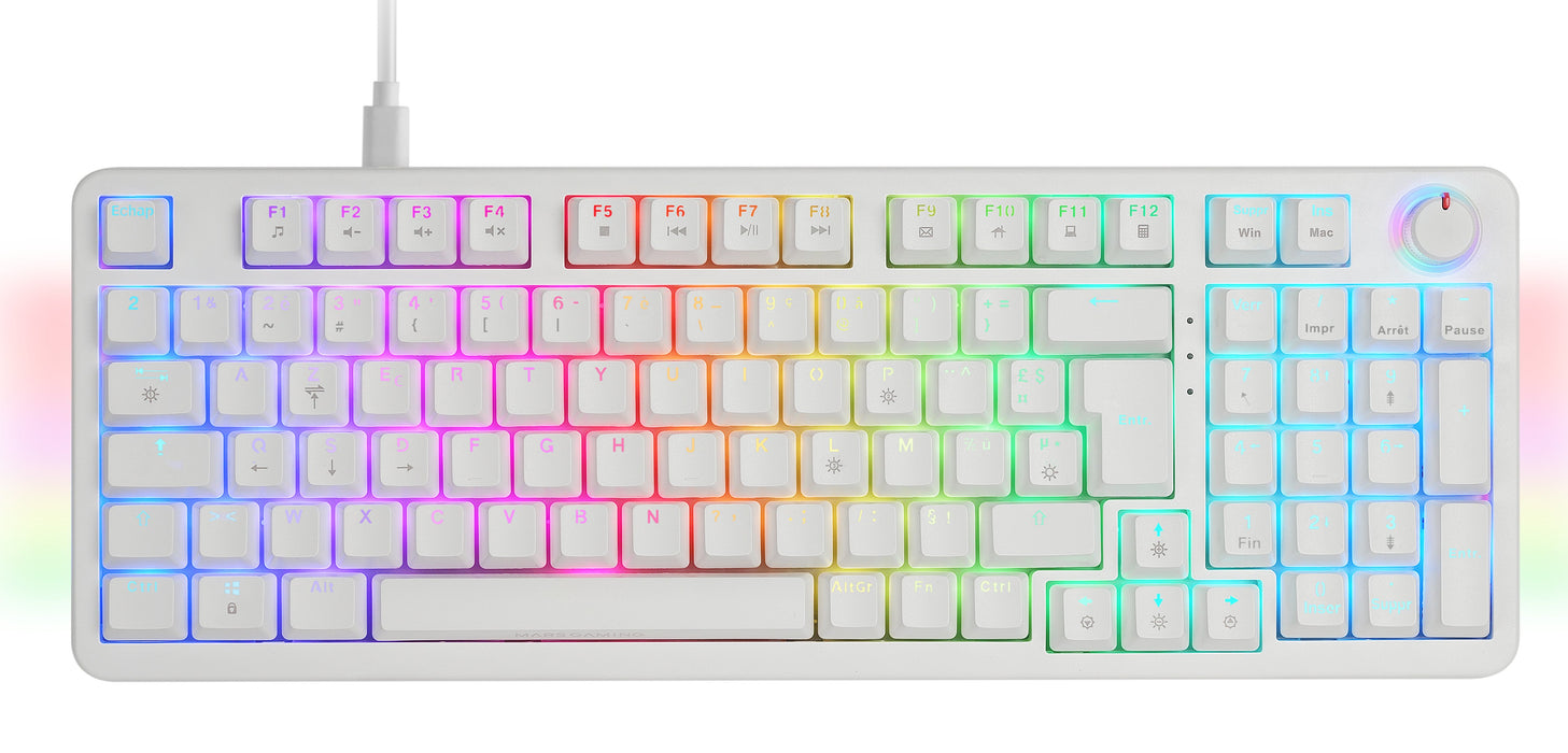 EAN 8435693110477 - Mars Gaming MKPROWYFR teclado Juego USB AZERTY Francés Blanco imagen 2