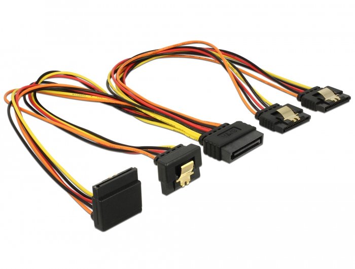 EAN 4043619601486 - DeLOCK 60148 cable de SATA 0,3 m SATA de 15 pines 4 x SATA de 15 pines Beige, Naranja, Rojo, Amarillo imagen 1