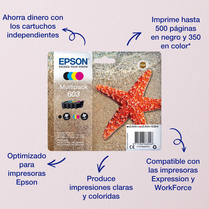 EAN 8715946666747 - Epson C13T03U14020 cartucho de tinta 1 pieza(s) Original Rendimiento estándar Negro imagen 2