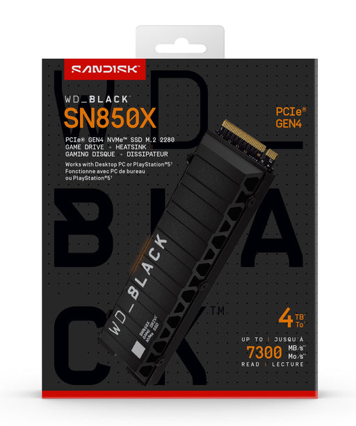 EAN 0718037901480 - SanDisk WD_BLACK SN850X NVMe 4 TB M.2 PCI Express 4.0 imagen 1