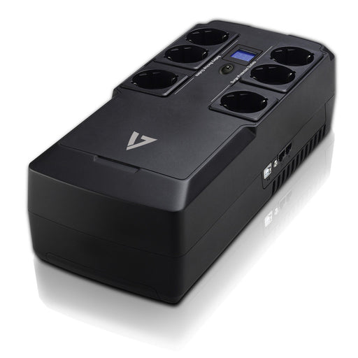 EAN 662919091397 - V7 UPS1DT750-1E sistema de alimentación ininterrumpida (UPS) 0,75 kVA 450 W 6 salidas AC imagen 1