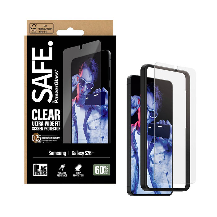 EAN 5715685033957 - PanzerGlass SAFE. by ® Screen Protector Samsung Galaxy S26+ | Ultra-Wide Fit w. EasyAligner Protector de  imagen 5