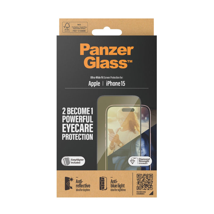 EAN 5711724028137 - PanzerGlass ® EyeCARE™ Screen Protection iPhone 15 | Ultra-Wide Fit w. EasyAligner Protector de pantalla  imagen 3