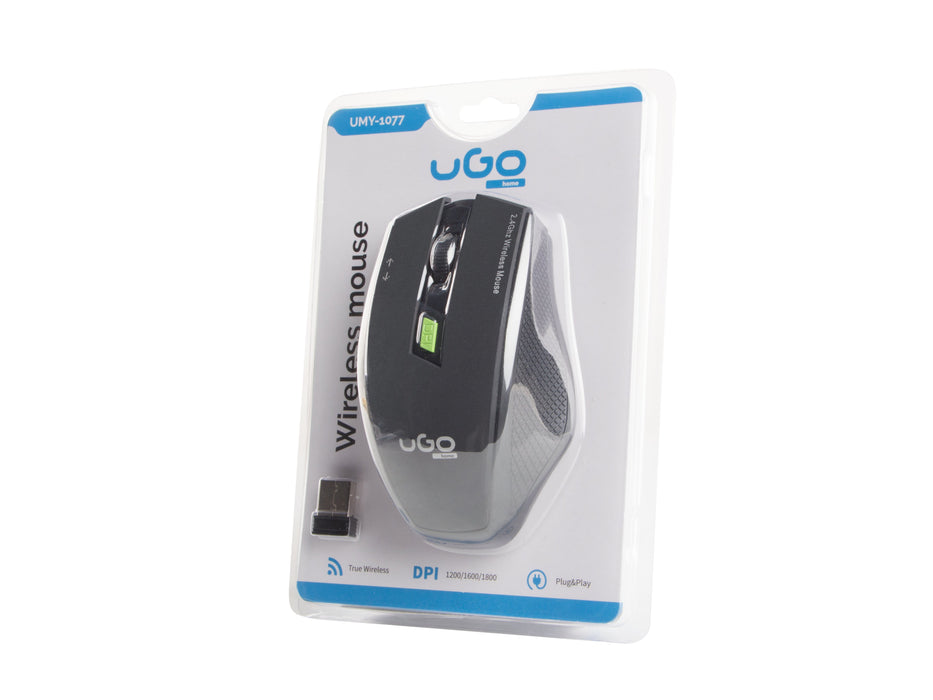 EAN 5901969410334 - uGo MY-04 ratón Oficina mano derecha RF inalámbrico Óptico 1800 DPI imagen 4