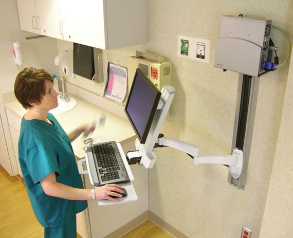 EAN 0698833010572 - Ergotron 200 Series Combo Arm 61 cm (24") Pared Blanco imagen 4