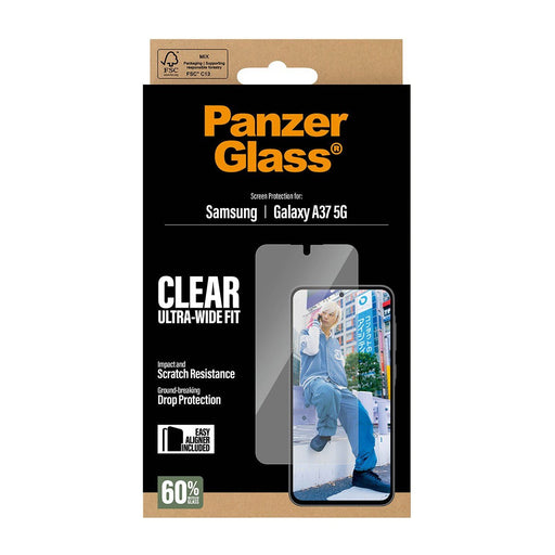 EAN 5715685033988 - PanzerGlass Screen Protector Ultra-Wide Fit - Clear - Samsung Galaxy A37 5G Protector de pantalla imagen 2