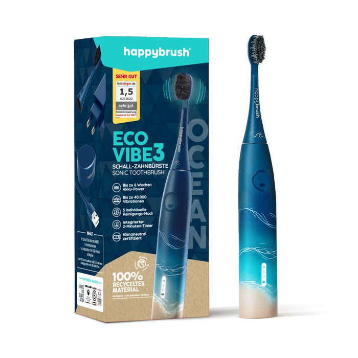 EAN 4260486334259 - happybrush Eco VIBE 3 Set S Adulto Cepillo dental sónico Azul imagen 1