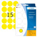 EAN 4008705022712 - HERMA 2271 etiqueta autoadhesiva Círculo Amarillo 480 pieza(s) imagen 1